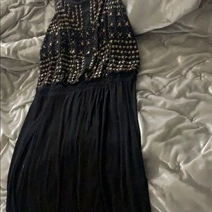 Black and Gold Sequin Dress